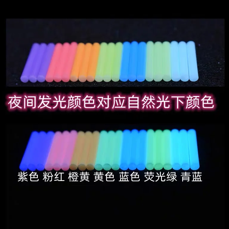 High-brightness Resin Luminous Rod 2*12mm Fingertip Gyroscope Accessory Knife Umbrella Rope Decoration long-lasting luminous
