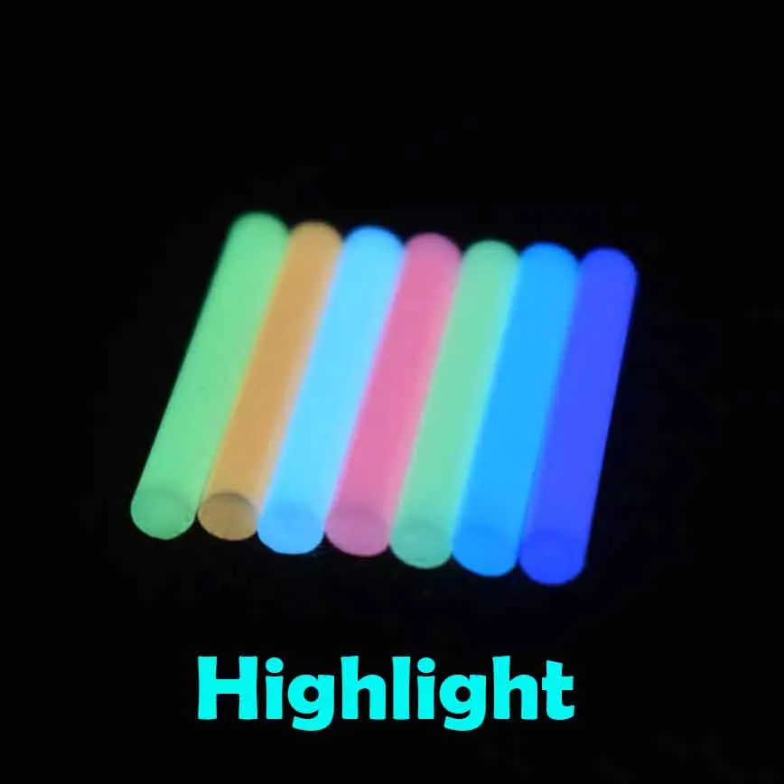 High-brightness Resin Luminous Rod 2*12mm Fingertip Gyroscope Accessory Knife Umbrella Rope Decoration long-lasting luminous