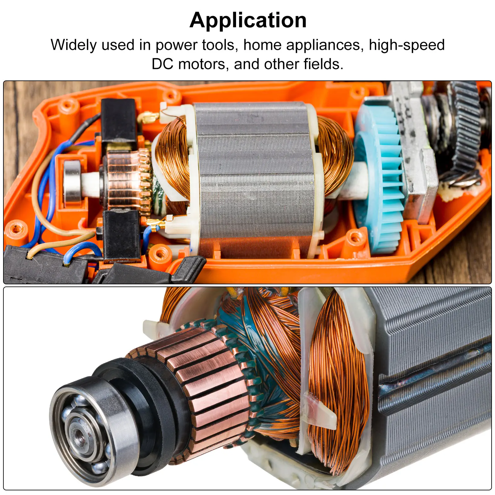 1Pcs Electric Motor Commutator 5x11.3 x12.6mm 7P 3.17x10.5x12.5/4x10.4x12mm 8P 7.96/8x19.2x16mm 12P Teeth Copper for Power Tools