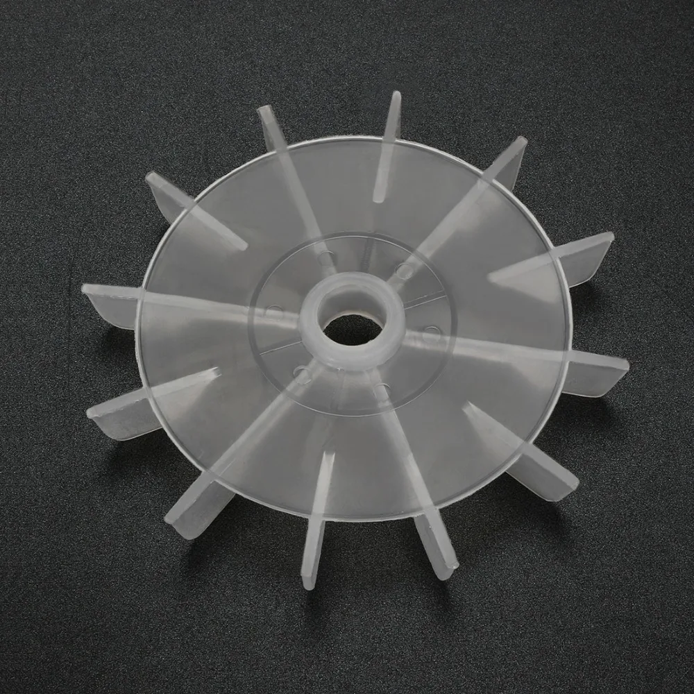 1Pcs 100x12/116x14/120x15/142x18mm Round Shape Bore White Black Plastic 12 Impeller Motor Cooling Fan Vane for Hydraulic Motor