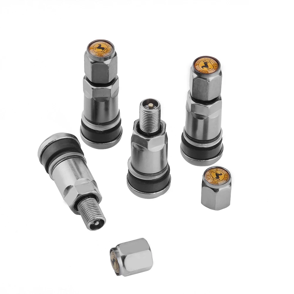 4pcs Universal Car Tubeless Aluminum Alloy Air Bicycle Tire Valve Stems Caps Tyre Wheel Round Cover Auto Accessories Stems & Cap