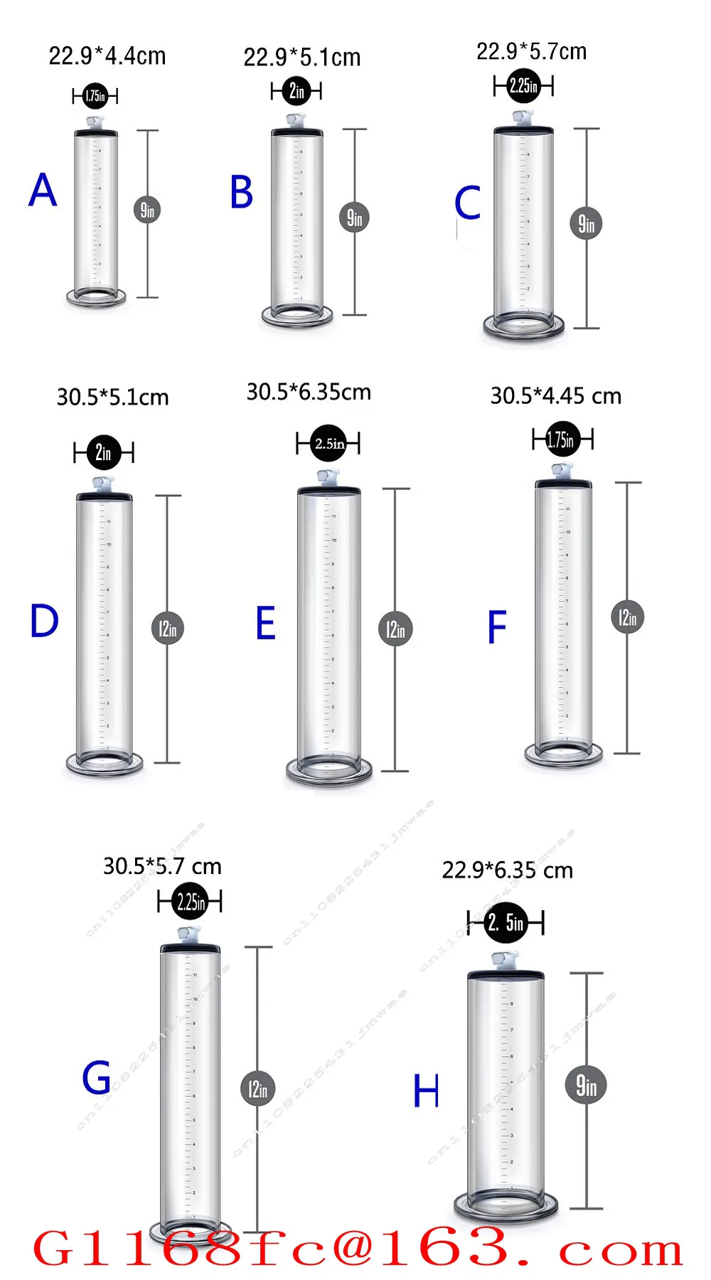ZC300 High-end Acrylic Pressure Cylinder Vacuum Cup Accessories