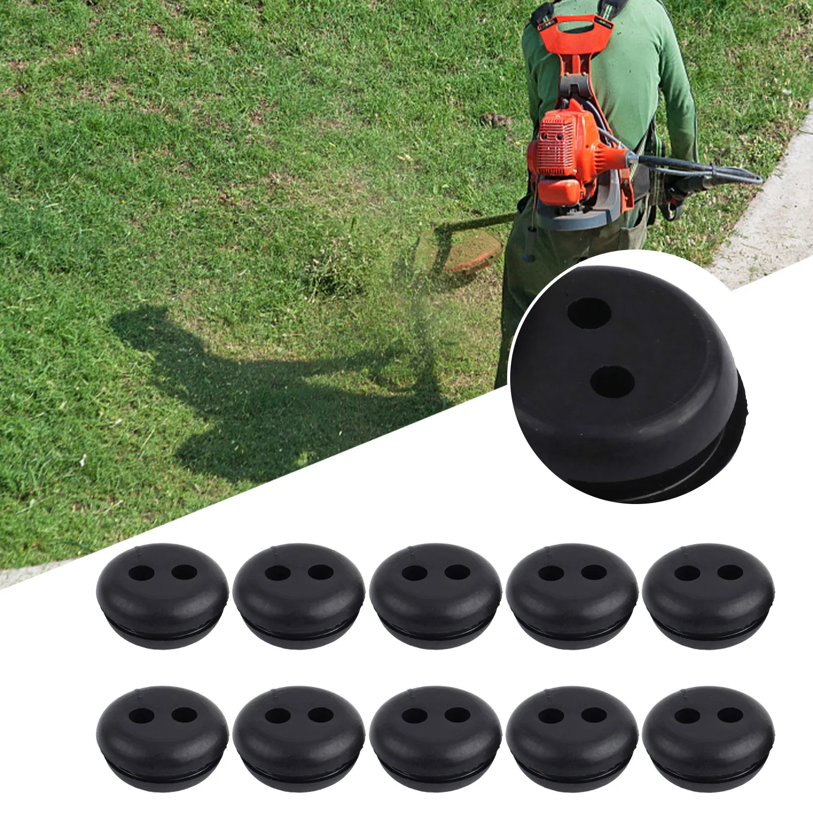 New 5/10pcs Black Rubber Fuel Gas Tank Line Grommet For Home Trimmer Brush Cutters Lawn Mower Garden Tool Accessories For Honda