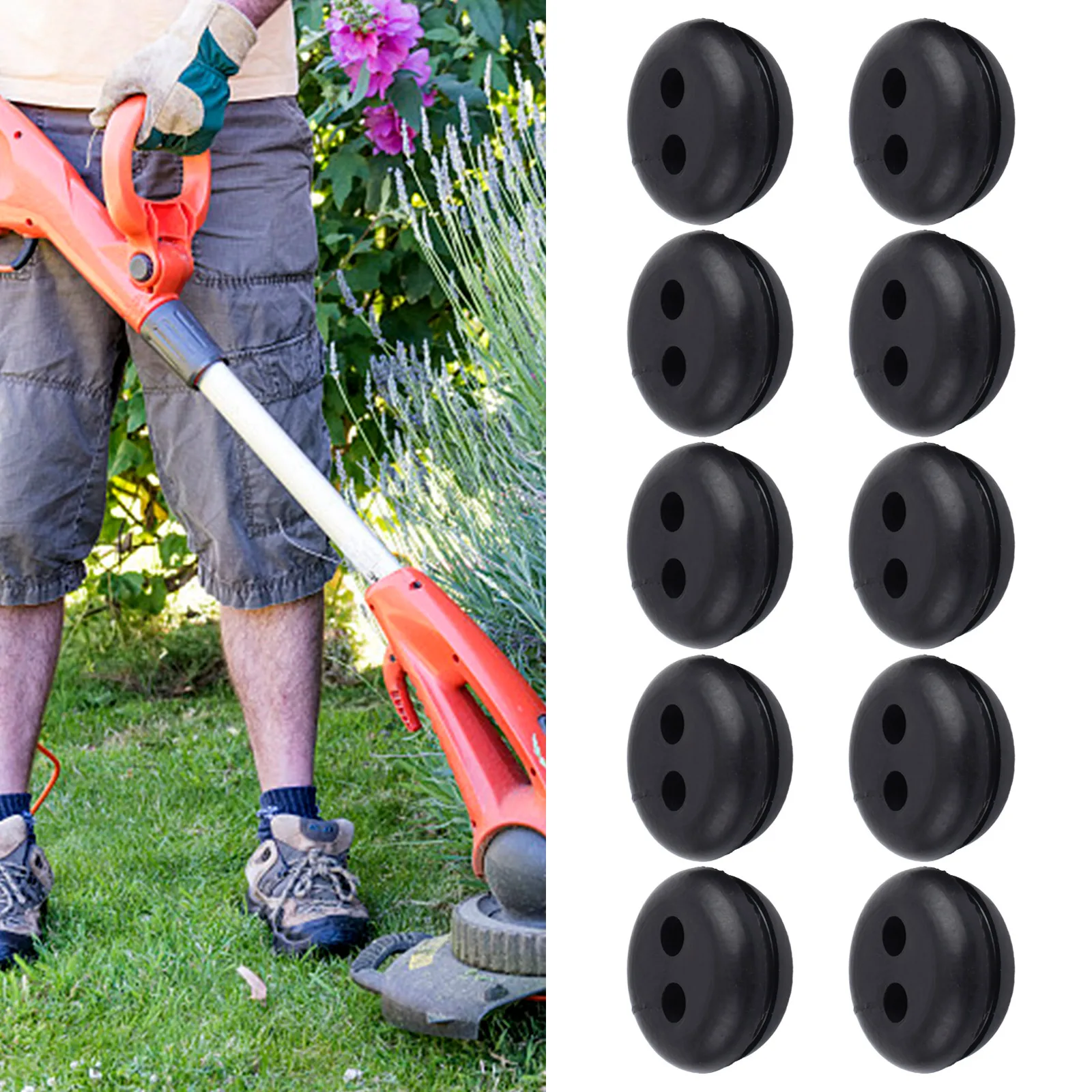 New 5/10pcs Black Rubber Fuel Gas Tank Line Grommet For Home Trimmer Brush Cutters Lawn Mower Garden Tool Accessories For Honda