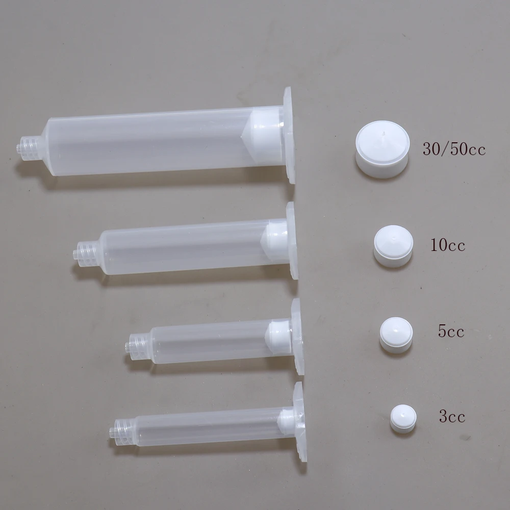 Industrial Syringe Barrel Liquid Dispenser Old Dispensing Cylinder Plastic Piston USA Type 3CC 5CC 10CC 30CC 50CC