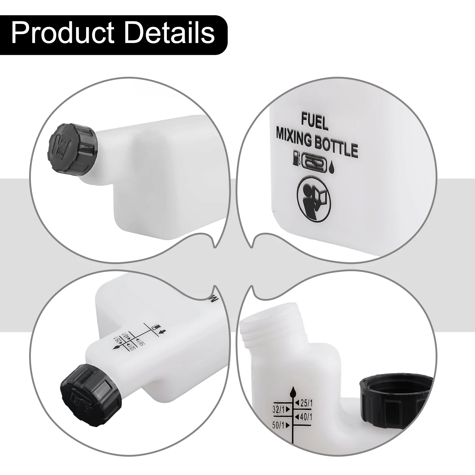 Fuel Fuel Oil Mixing Bottle 1 Liter Bottle Brushcutters Chainsaws Fits For 2 Strokes Engined Fuel Mixing Garden Tool Accessory