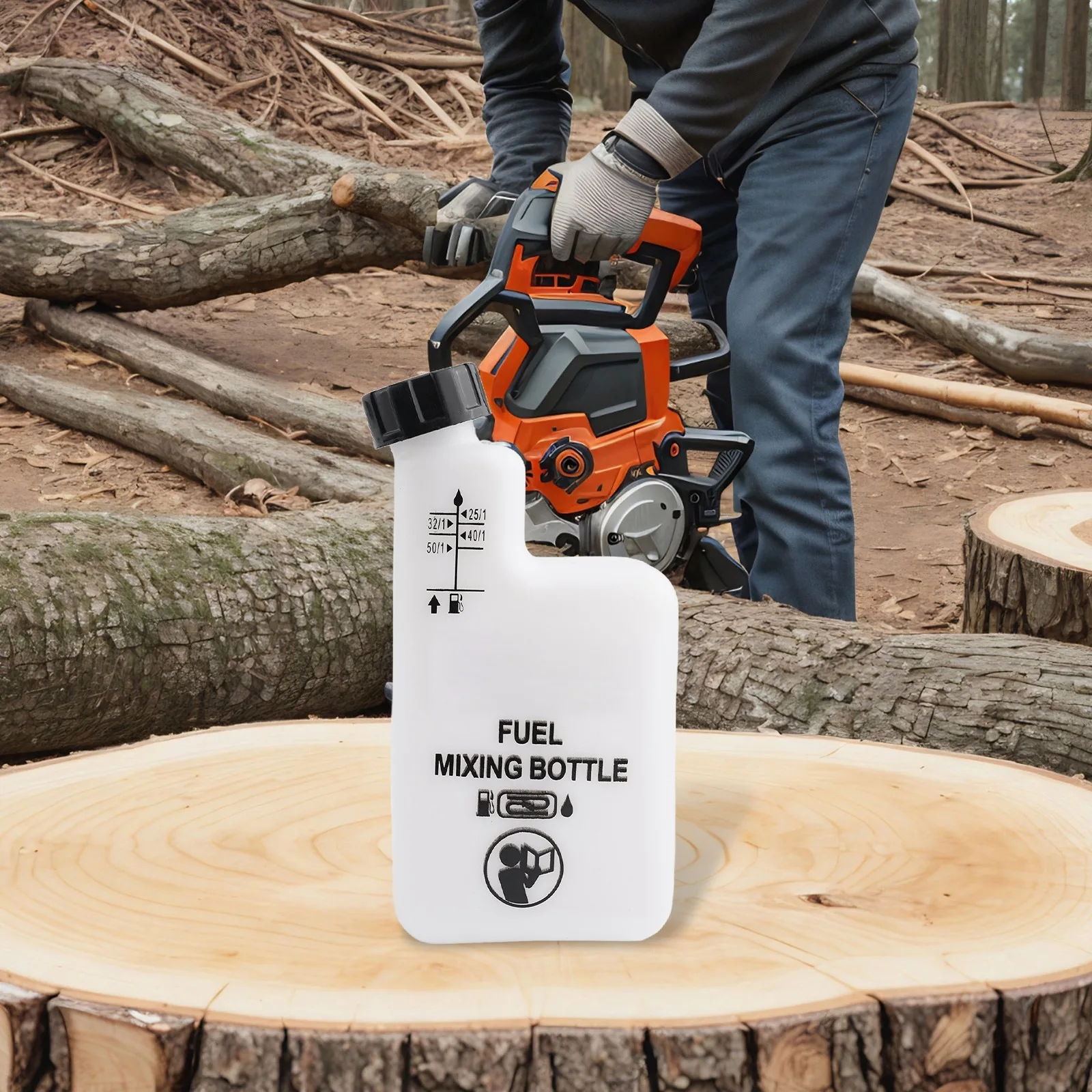 Fuel Fuel Oil Mixing Bottle 1 Liter Bottle Brushcutters Chainsaws Fits For 2 Strokes Engined Fuel Mixing Garden Tool Accessory