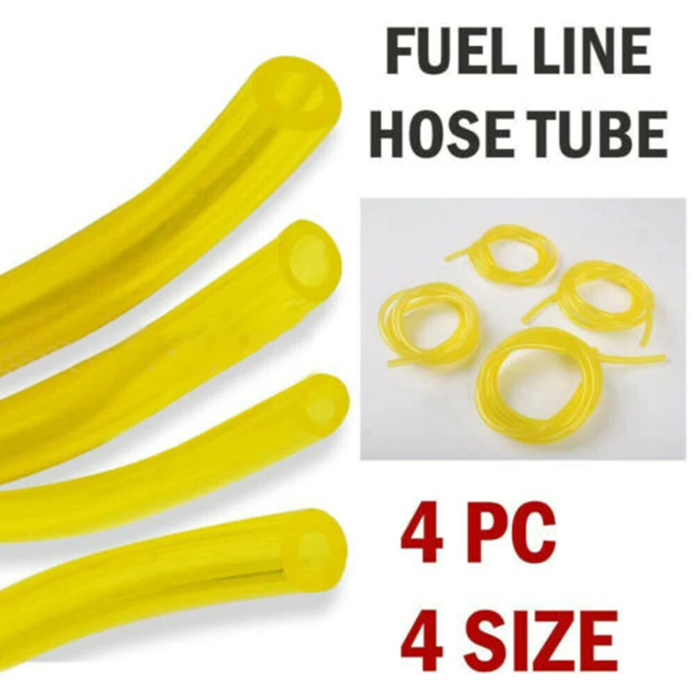 4Pcs Petrol Fuel Pipe Line Hose For Strimmers Trimmer Chainsaws Saw Blower Brushcutter Gas Line Pipe Hose Petrol Line