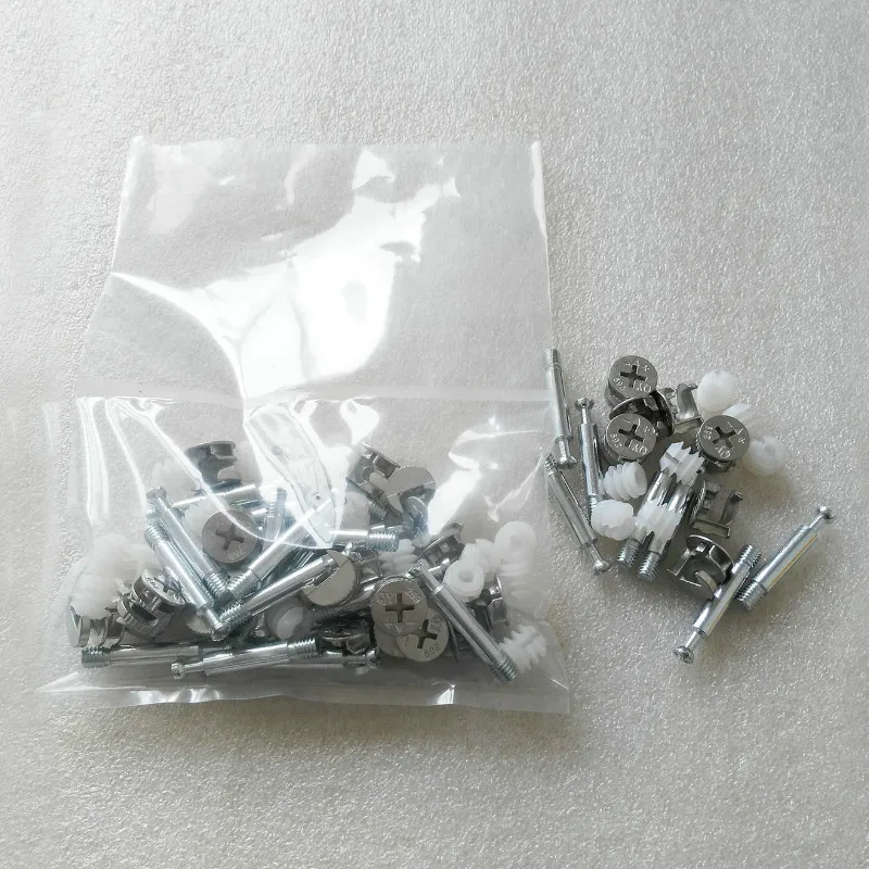 20pcs/lot Three in One Screw Furniture Connector Fixer Eccentric Wheel Nut Connection for Clothes Cabinet Desk Link