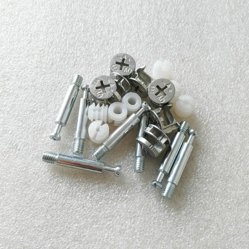 20pcs/lot Three in One Screw Furniture Connector Fixer Eccentric Wheel Nut Connection for Clothes Cabinet Desk Link