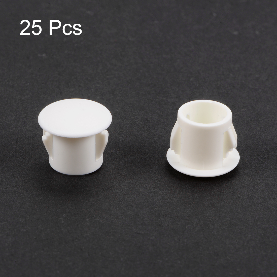 Uxcell 25/50Pcs 6mm 8mm 10mm 13mm 16mm 19mm 20mm 22mm Snap in Locking Hole Tube Flush Type Panel Plugs Hole Plug Black White