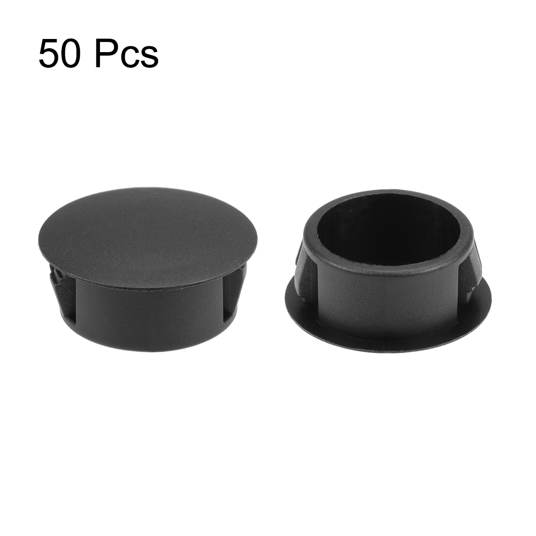 Uxcell 25/50Pcs 6mm 8mm 10mm 13mm 16mm 19mm 20mm 22mm Snap in Locking Hole Tube Flush Type Panel Plugs Hole Plug Black White