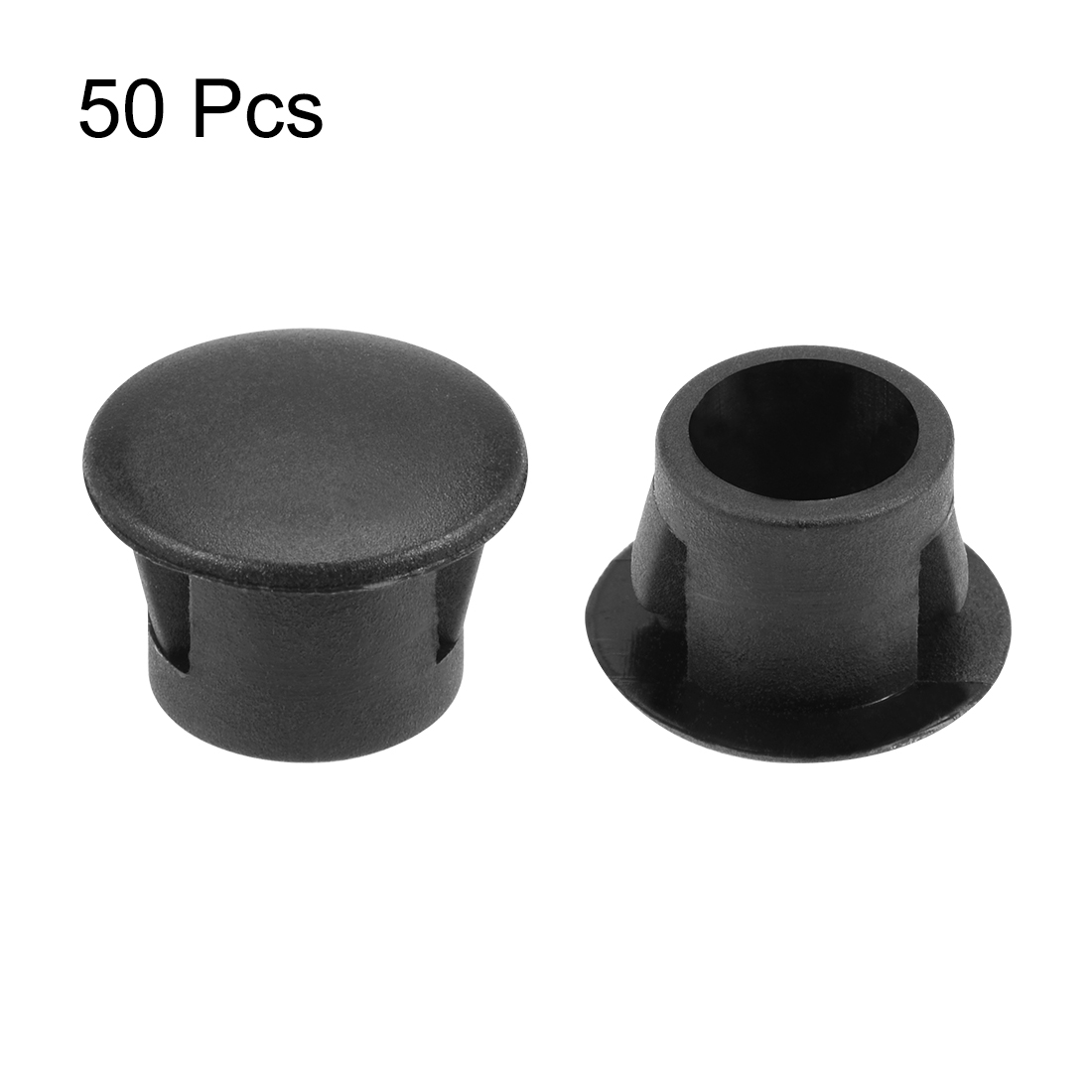 Uxcell 25/50Pcs 6mm 8mm 10mm 13mm 16mm 19mm 20mm 22mm Snap in Locking Hole Tube Flush Type Panel Plugs Hole Plug Black White
