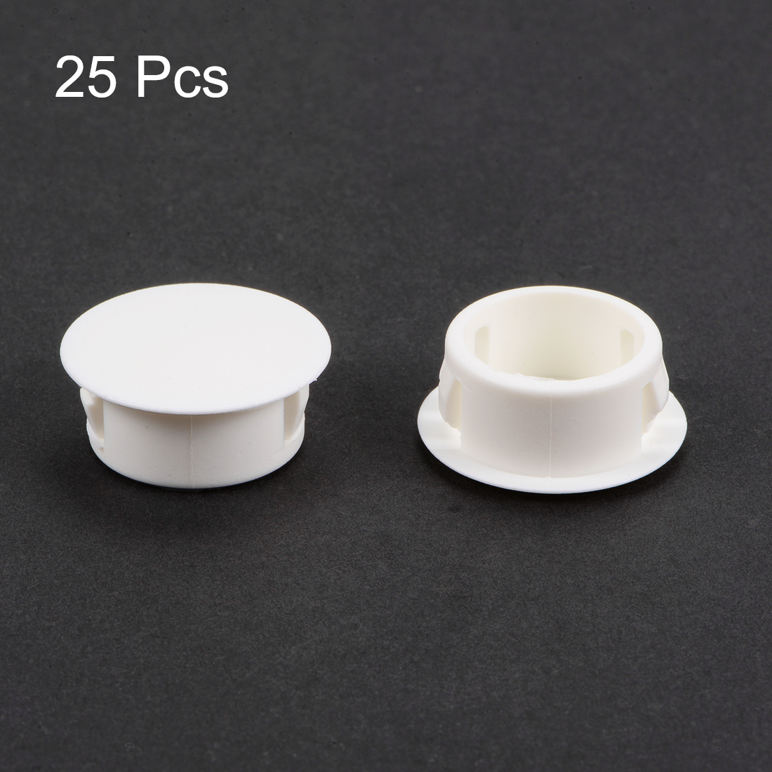 Uxcell 25/50Pcs 6mm 8mm 10mm 13mm 16mm 19mm 20mm 22mm Snap in Locking Hole Tube Flush Type Panel Plugs Hole Plug Black White