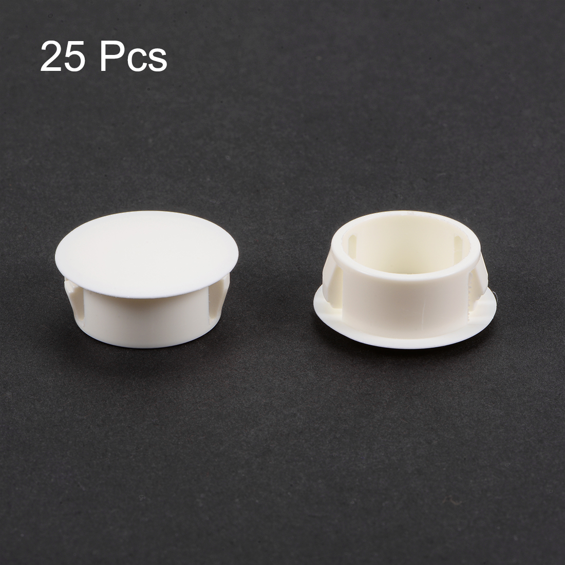 Uxcell 25/50Pcs 6mm 8mm 10mm 13mm 16mm 19mm 20mm 22mm Snap in Locking Hole Tube Flush Type Panel Plugs Hole Plug Black White