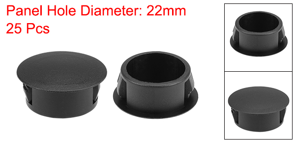 Uxcell 25/50Pcs 6mm 8mm 10mm 13mm 16mm 19mm 20mm 22mm Snap in Locking Hole Tube Flush Type Panel Plugs Hole Plug Black White