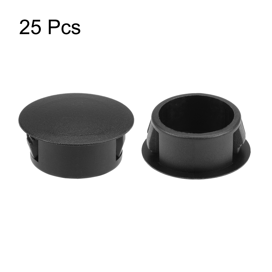 Uxcell 25/50Pcs 6mm 8mm 10mm 13mm 16mm 19mm 20mm 22mm Snap in Locking Hole Tube Flush Type Panel Plugs Hole Plug Black White