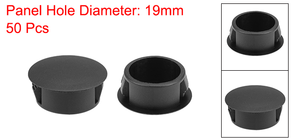 Uxcell 25/50Pcs 6mm 8mm 10mm 13mm 16mm 19mm 20mm 22mm Snap in Locking Hole Tube Flush Type Panel Plugs Hole Plug Black White