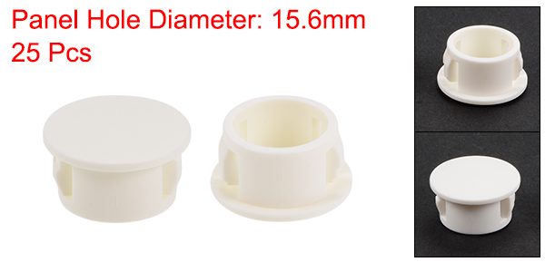 Uxcell 25/50Pcs 6mm 8mm 10mm 13mm 16mm 19mm 20mm 22mm Snap in Locking Hole Tube Flush Type Panel Plugs Hole Plug Black White