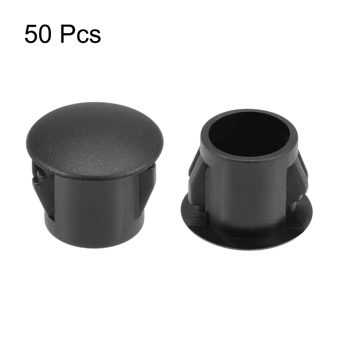 Uxcell 25/50Pcs 6mm 8mm 10mm 13mm 16mm 19mm 20mm 22mm Snap in Locking Hole Tube Flush Type Panel Plugs Hole Plug Black White