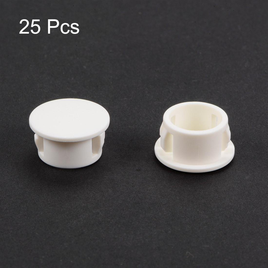 Uxcell 25/50Pcs 6mm 8mm 10mm 13mm 16mm 19mm 20mm 22mm Snap in Locking Hole Tube Flush Type Panel Plugs Hole Plug Black White