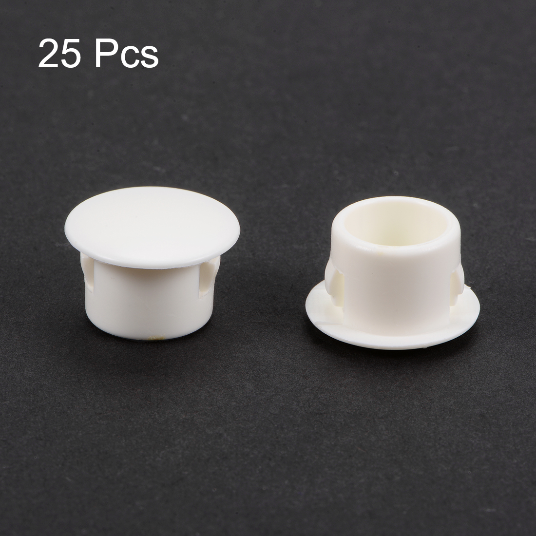 Uxcell 25/50Pcs 6mm 8mm 10mm 13mm 16mm 19mm 20mm 22mm Snap in Locking Hole Tube Flush Type Panel Plugs Hole Plug Black White