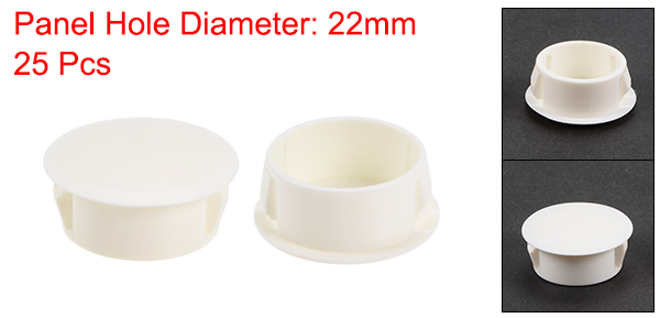 Uxcell 25/50Pcs 6mm 8mm 10mm 13mm 16mm 19mm 20mm 22mm Snap in Locking Hole Tube Flush Type Panel Plugs Hole Plug Black White