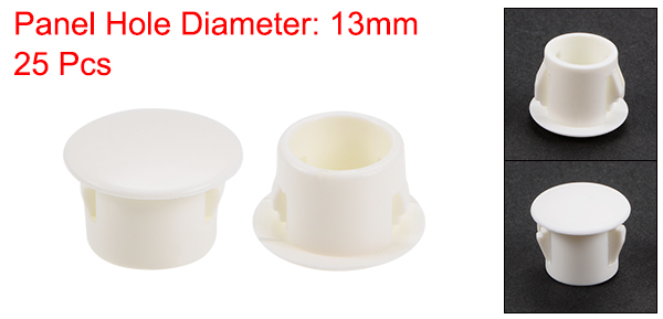 Uxcell 25/50Pcs 6mm 8mm 10mm 13mm 16mm 19mm 20mm 22mm Snap in Locking Hole Tube Flush Type Panel Plugs Hole Plug Black White