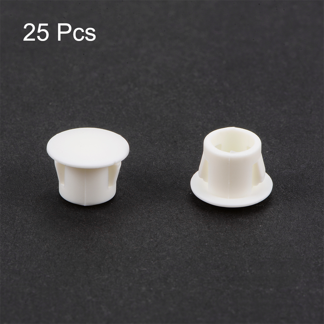Uxcell 25/50Pcs 6mm 8mm 10mm 13mm 16mm 19mm 20mm 22mm Snap in Locking Hole Tube Flush Type Panel Plugs Hole Plug Black White
