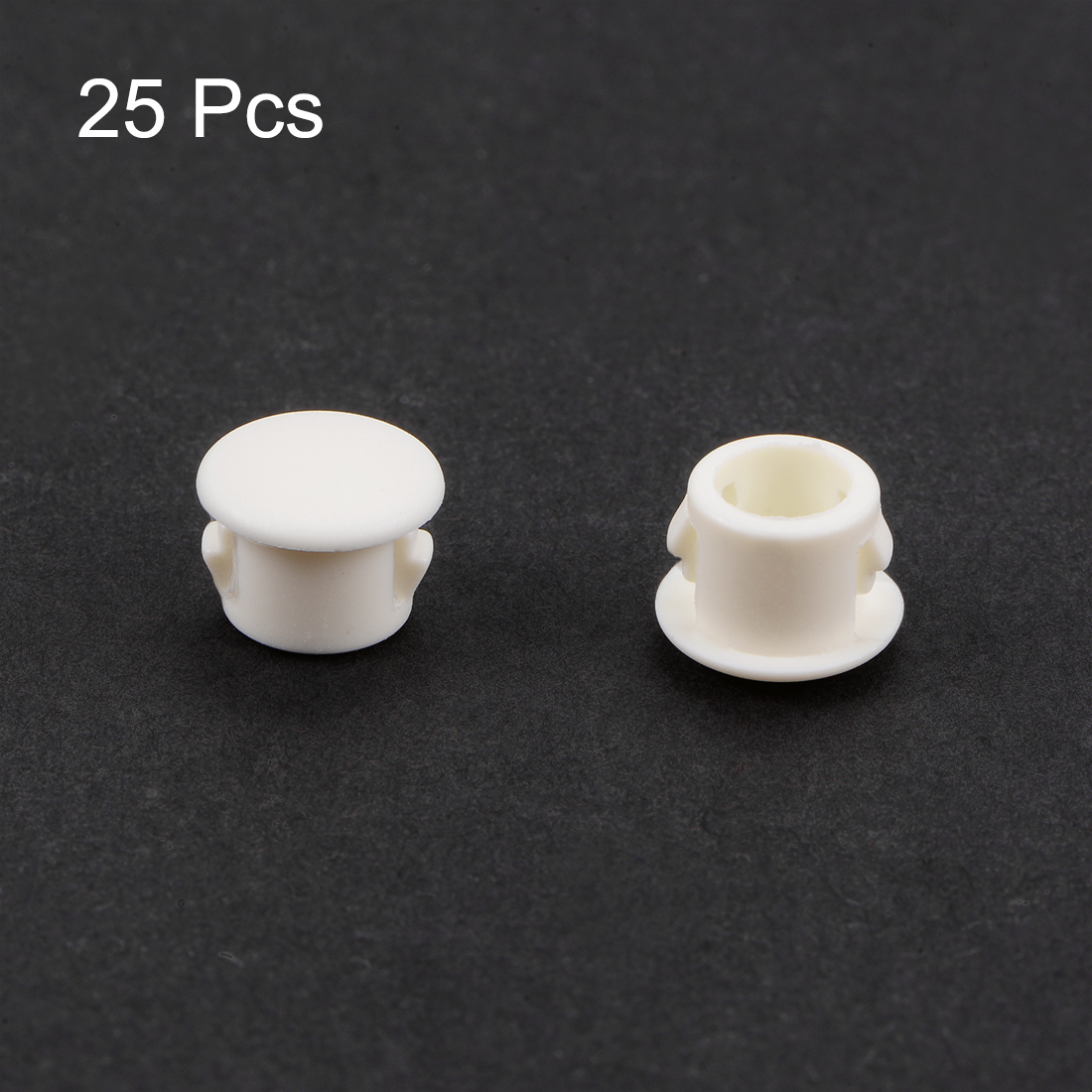 Uxcell 25/50Pcs 6mm 8mm 10mm 13mm 16mm 19mm 20mm 22mm Snap in Locking Hole Tube Flush Type Panel Plugs Hole Plug Black White