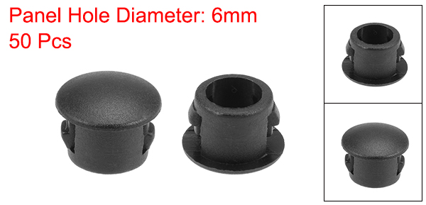 Uxcell 25/50Pcs 6mm 8mm 10mm 13mm 16mm 19mm 20mm 22mm Snap in Locking Hole Tube Flush Type Panel Plugs Hole Plug Black White