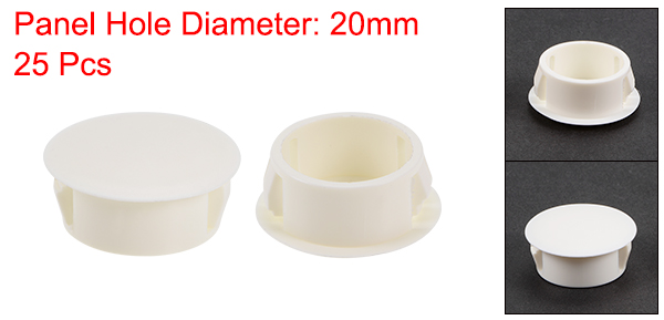 Uxcell 25/50Pcs 6mm 8mm 10mm 13mm 16mm 19mm 20mm 22mm Snap in Locking Hole Tube Flush Type Panel Plugs Hole Plug Black White