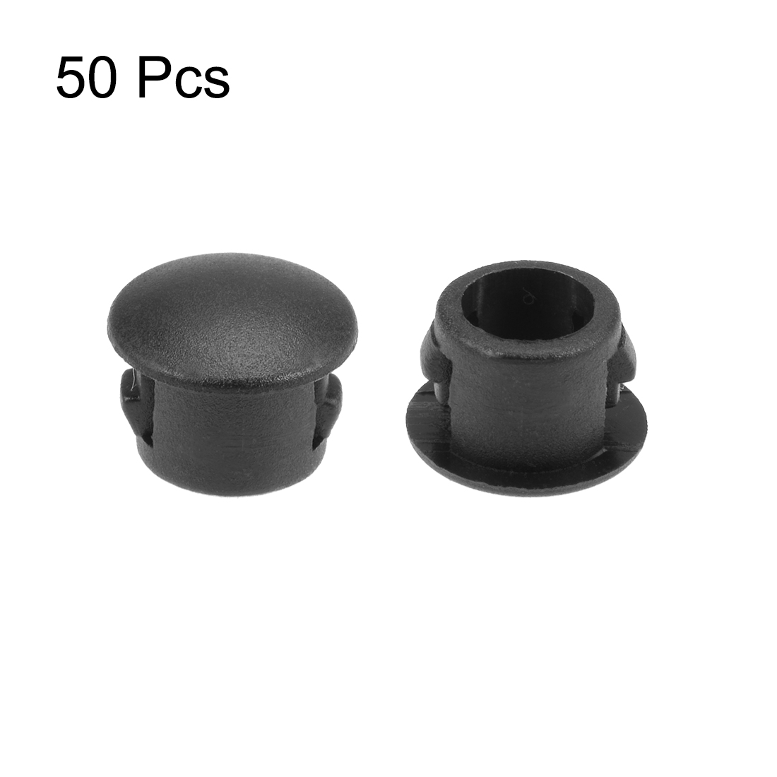 Uxcell 25/50Pcs 6mm 8mm 10mm 13mm 16mm 19mm 20mm 22mm Snap in Locking Hole Tube Flush Type Panel Plugs Hole Plug Black White