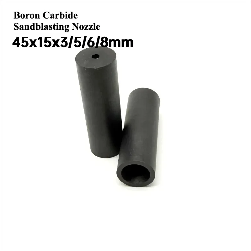 Replacement Boron Carbide Sandblasting Nozzle Air Sandblaster Tip 45x15x3/6/8mm
