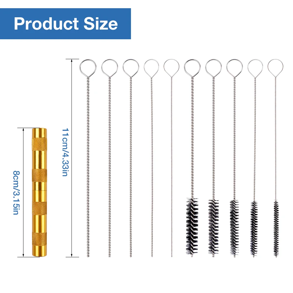 11/22Pcs Paint Spray Gun Cleaning Kit,Stainless Steel Cleaning Brush/Cleaning Needle,Home Nylon Cleaning Brush Set,Cleaning Tool