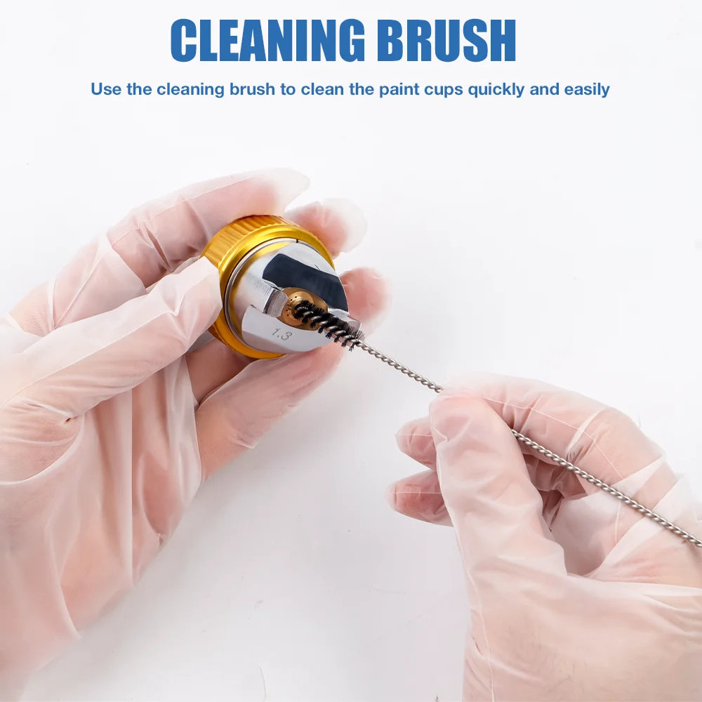 11/22Pcs Paint Spray Gun Cleaning Kit,Stainless Steel Cleaning Brush/Cleaning Needle,Home Nylon Cleaning Brush Set,Cleaning Tool