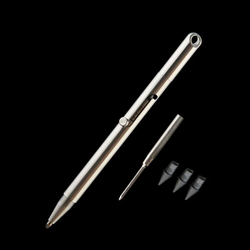 2 IN 1 Bolt Pen Portable Business Signature Pen Harpen-free Pencil Portable Travel Metal Neutral Ballpoint Pen Office Stationery