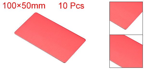 Uxcell 10Pcs Blank Metal Card 100x60x0.8mm Anodized Aluminum Plate for DIY Laser Printing Engraving Blue