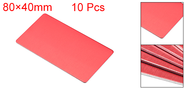 Uxcell 10Pcs Blank Metal Card 100x60x0.8mm Anodized Aluminum Plate for DIY Laser Printing Engraving Blue