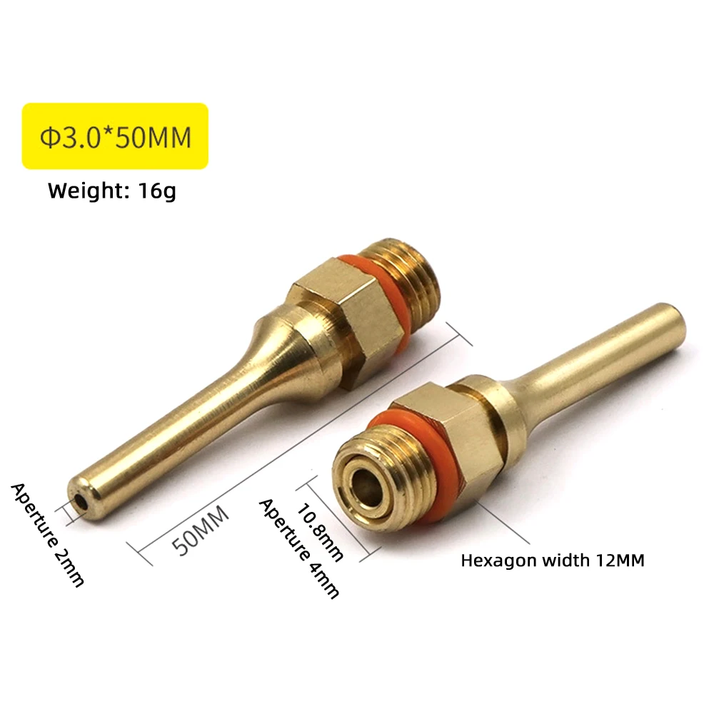 Pure Copper Hot Melt Glue Gun Nozzle 2.0x70mm 3.0x50mm 2.0x50mm Long Short Small-bore Large Diameter Glue Gun Nozzle