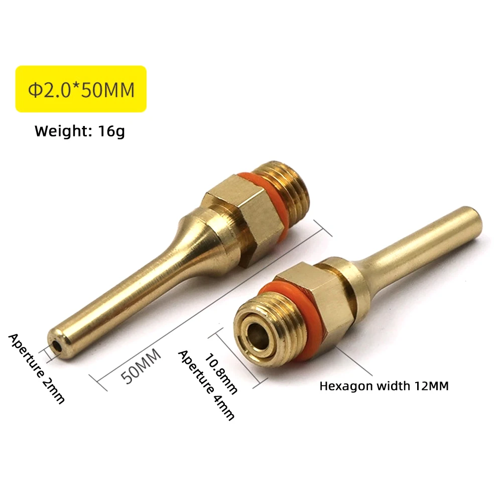 Pure Copper Hot Melt Glue Gun Nozzle 2.0x70mm 3.0x50mm 2.0x50mm Long Short Small-bore Large Diameter Glue Gun Nozzle