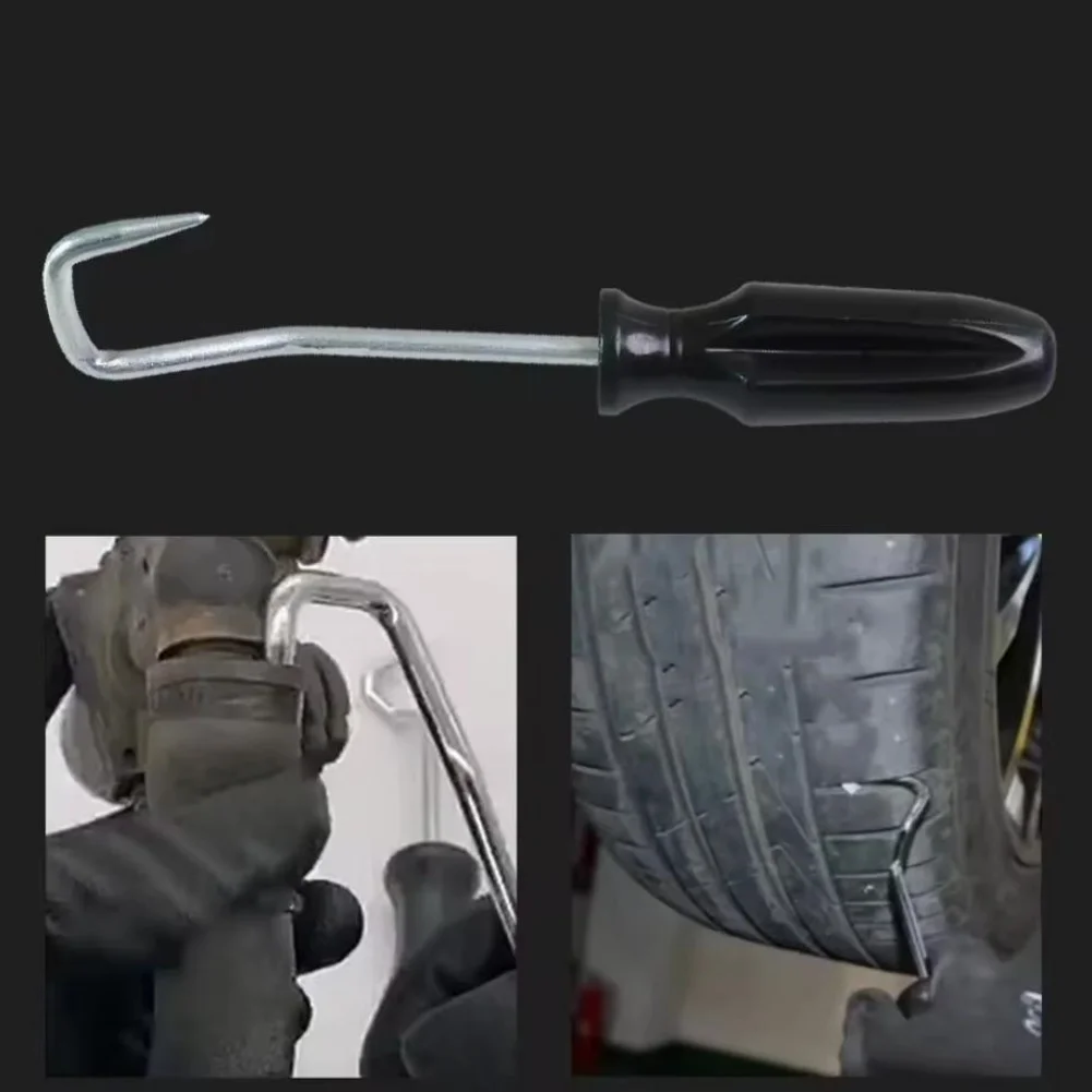 Automotive Hose Removal Hook Tool Made of Steel for Fuel and Radiator Pipes with Comfortable Nylon Handle for Safe Handling