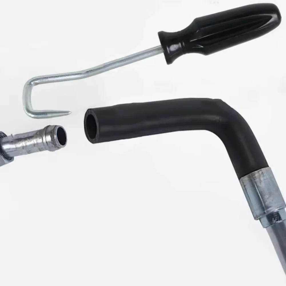 Automotive Hose Removal Hook Tool Made of Steel for Fuel and Radiator Pipes with Comfortable Nylon Handle for Safe Handling