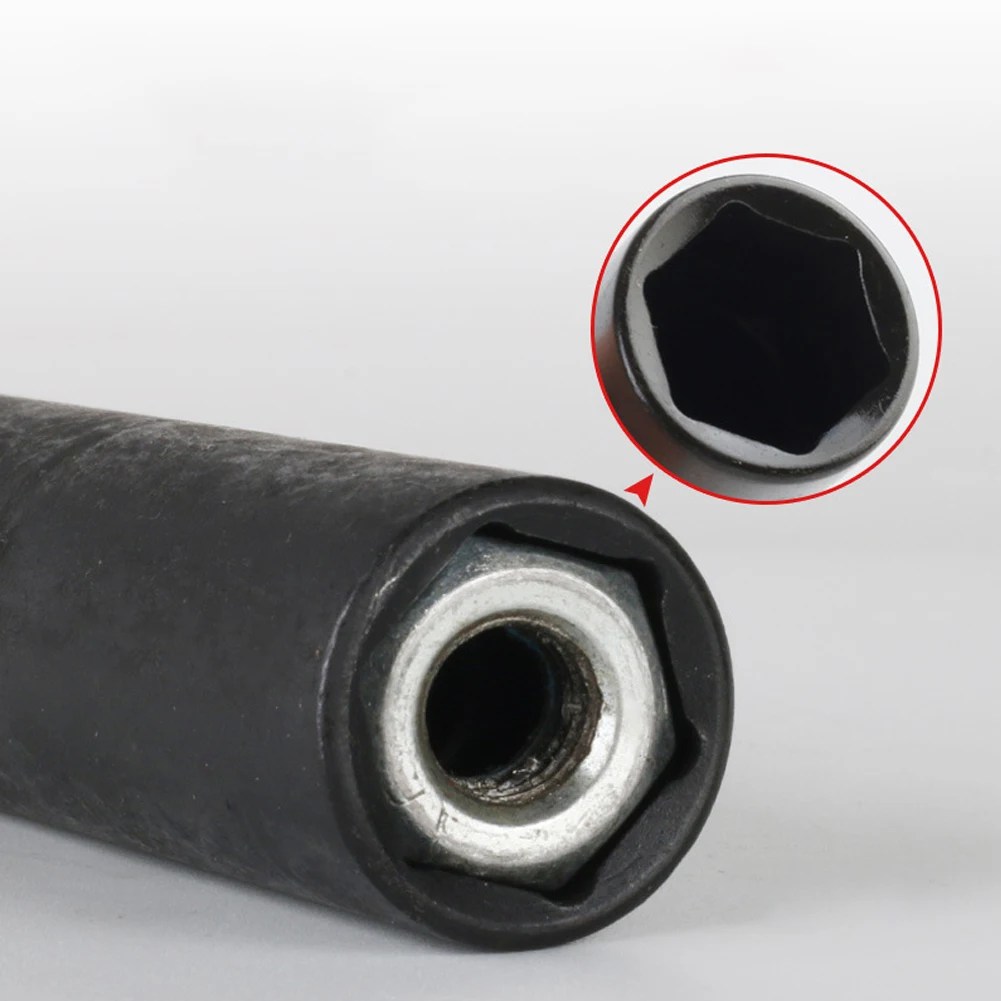 110mm Deepen Socket Wrenches Hexagon Nut Driver Drill Bit H8-H14 Sleeve Adapter Auto Repair Workshop Work Construction