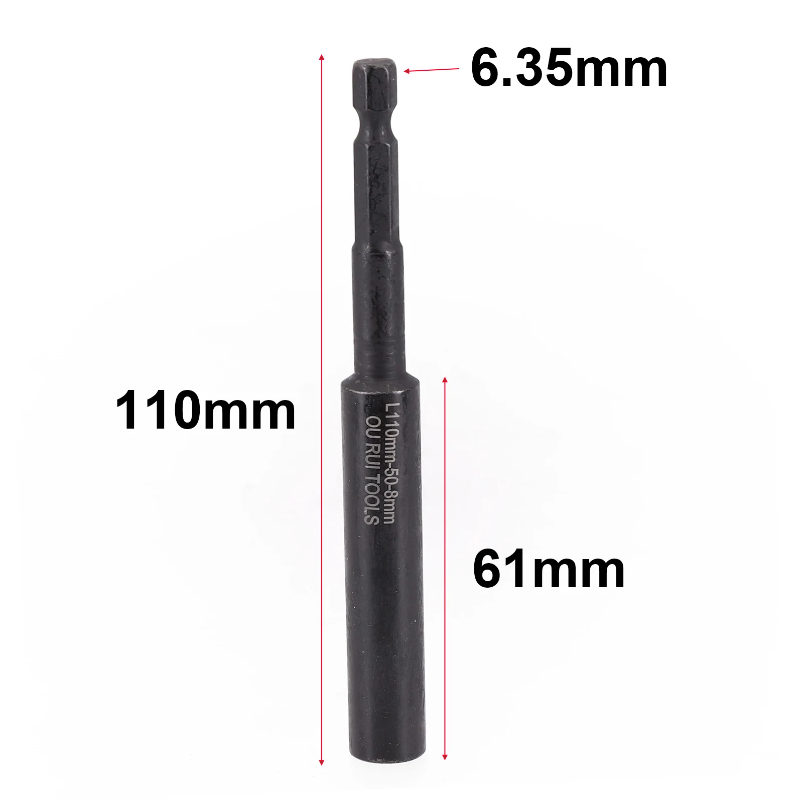 110mm Deepen Socket Wrenches Hexagon Nut Driver Drill Bit H8-H14 Sleeve Adapter Auto Repair Workshop Work Construction