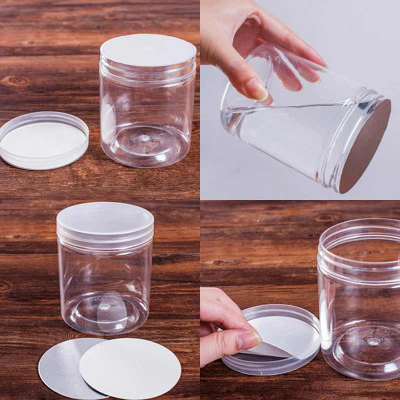 200pcs 20-82mm PET Plastic Bottle Electromagnetic Induction Sealing Foils Liners PE Cosmetic Can Aluminum Foil Sealing Film