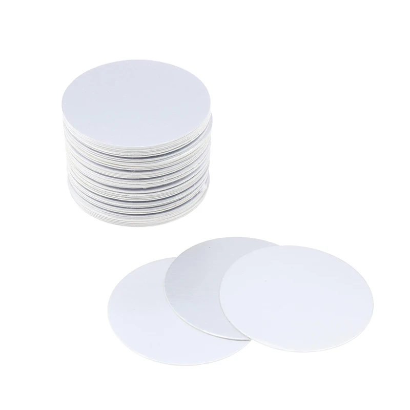 200pcs 20-82mm PET Plastic Bottle Electromagnetic Induction Sealing Foils Liners PE Cosmetic Can Aluminum Foil Sealing Film