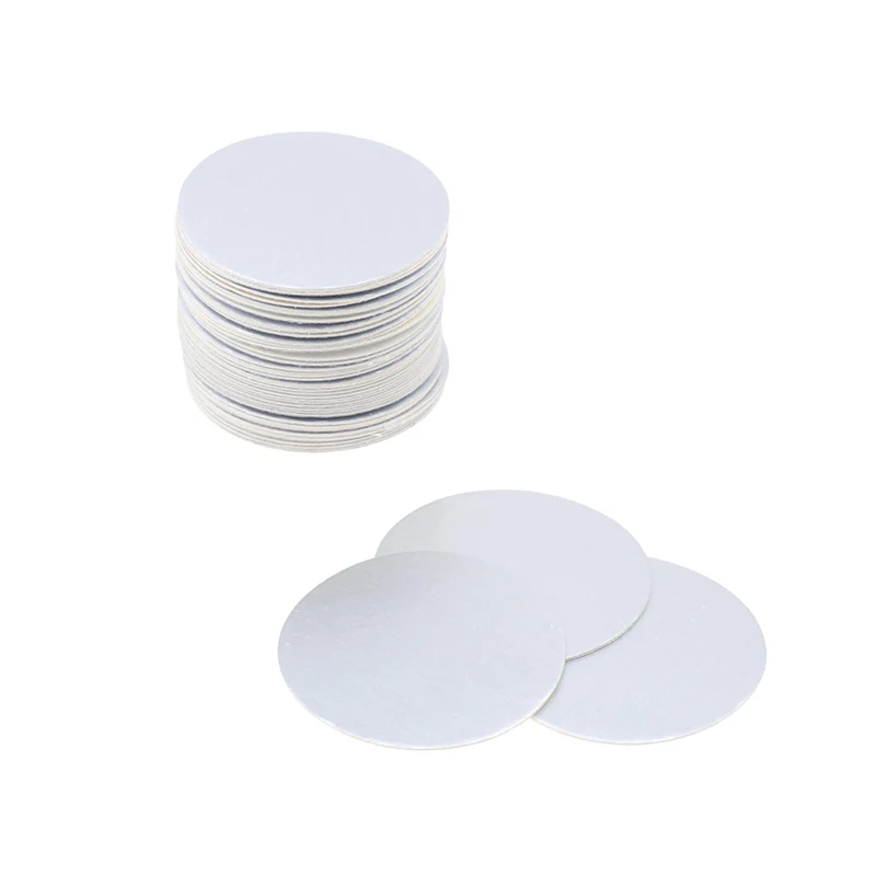200pcs 20-82mm PET Plastic Bottle Electromagnetic Induction Sealing Foils Liners PE Cosmetic Can Aluminum Foil Sealing Film