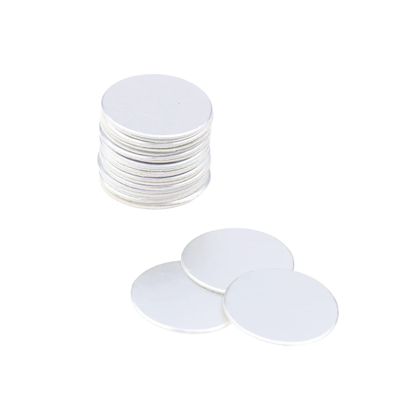 200pcs 20-82mm PET Plastic Bottle Electromagnetic Induction Sealing Foils Liners PE Cosmetic Can Aluminum Foil Sealing Film