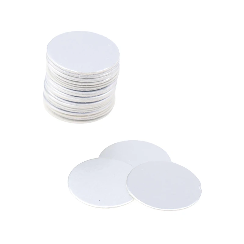 200pcs 20-82mm PET Plastic Bottle Electromagnetic Induction Sealing Foils Liners PE Cosmetic Can Aluminum Foil Sealing Film